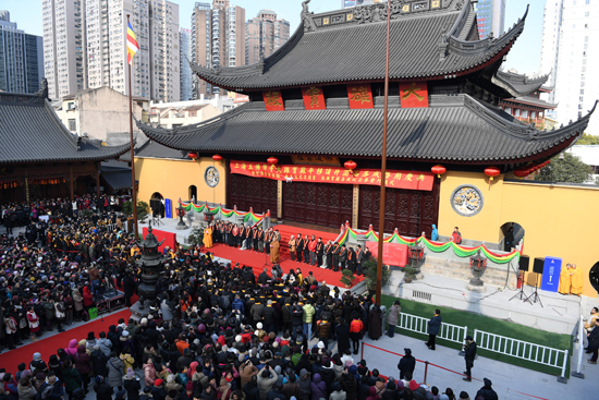 上海玉佛禅寺大雄宝殿平移顶升圆满落成启用